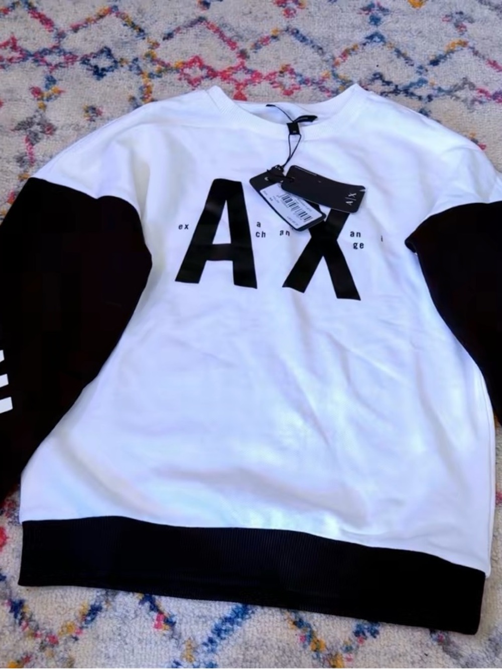 LPA White Sweatshirt with Black Graphic A/X Armani exchange